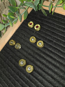 Brass 40 Cal Stud earrings